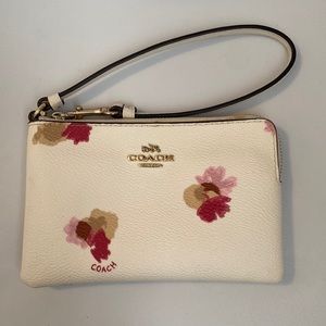 Coach floral wristlet